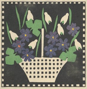 Kurv med blomster, 1907. af Leopoldine Kolbe
