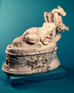 Galatea rider på en delfin, ca. 1880 af Leopoldo Ansiglione