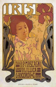 Iris, plakat for opera af Pietro Mascagni
