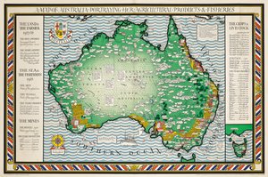 Et kort over Australien
