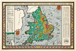 Et kort over England og Wales