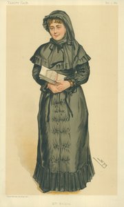 Mrs Georgina Weldon, Mrs Weldon, 3. maj 1884, Vanity Fair tegneserie af Leslie Matthew Ward