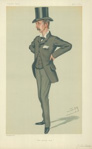 The Hon Edward Stanhope MP, Den unge mand, 12. april 1879, Vanity Fair tegneserie af Leslie Matthew Ward