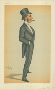 The Hon Mr Justice Straight, Den nye dommer, 10. maj 1879, Vanity Fair tegneserie af Leslie Matthew Ward