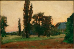Aftenstemning over det rheniske landskab af Lesser Ury