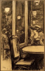 På Café Bauer af Lesser Ury
