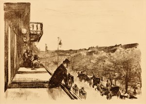 Kaffeterrasse på Unter den Linden af Lesser Ury