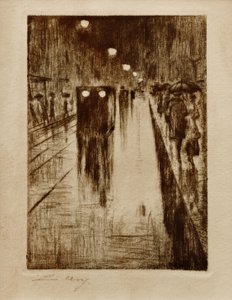 Leipziger Strasse i regnen af Lesser Ury