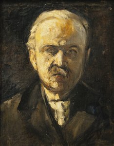 selvportræt; Selvportræt, ca. 1924 af Lesser Ury