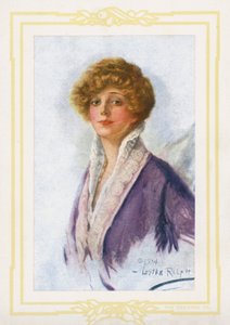 Rødbrunhåret skønhed (farvelitografi)