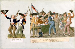 Glædelig afgang af hærens frivillige af Lesueur Brothers