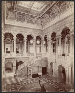 Kongressens bibliotek: Den store trappehal af Levin C. Hardy