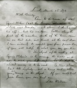 Brev fra Lew Wallace til W. H. Bonney (1860-81) 15. marts 1879 af Lew Wallace