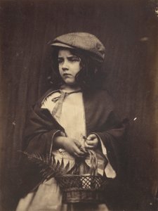Ung pige holder en kurv af Lewis Carroll