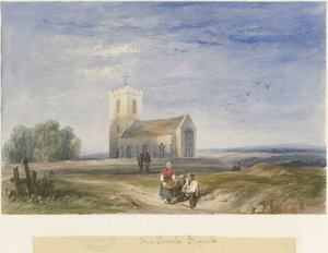 Bagnall Church: vandfarve maleri, nd [1834]