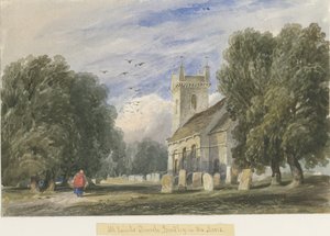 Bradley-in-the-Moors Church: akvarelmaleri og [c 1830-1840]