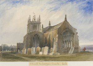 Porre Kirke: akvarel maleri, og [c 1830-1840]