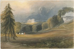 Wootton Lodge: akvarelmaleri, og [c 1830-1840] af Lewis John Wood