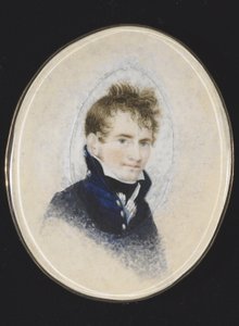 Portræt af Paul Peckham, ca. 1810-20 (akvarel på elfenben) af Lewis Peckham