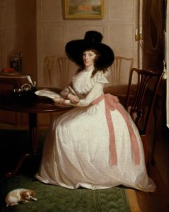 Elizabeth Maria Chevallier Syer, portræt / maleri v. Vaslet