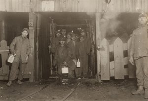 Ved dagens afslutning, Pennsylvania, 7. januar af Lewis Wickes Hine