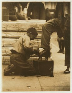 Støvlesort i Bowery, New York, 1910