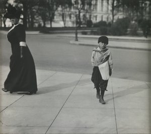 Dreng med avis, Washington, D.C. af Lewis Wickes Hine