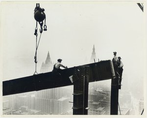 Bygning af Empire State Building, ca. 1931 af Lewis Wickes Hine