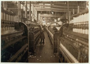Børnespinner i Mollahan Cotton Mills, Newberry, South Carolina, 1908 af Lewis Wickes Hine