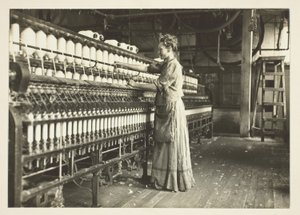 Gammeldags spinder i sydlig bomuldsfabrik af Lewis Wickes Hine