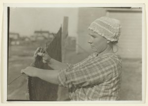 Slavisk minearbejderkone, New Dubois, Pennsylvania af Lewis Wickes Hine