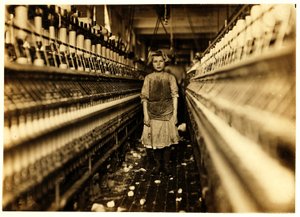 Spinner, Globe Cotton Mill, Augusta, Georgia, 1909 af Lewis Wickes Hine