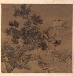 Fugle på et træ over en grå stær, 1127-1279. af Li Di