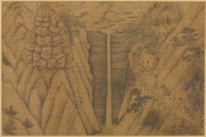 Bolig i Longmian Sleeping Dragon Mountains, 1100-1200-tallet. af Li Gonglin