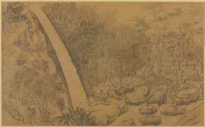 Bolig i Longmian Sleeping Dragon Mountains, 1100-1200-tallet. af Li Gonglin