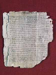 66 eller Bodmer II Papyrus, ca. 200, nær komplet kodeks af Johannesevangeliet på græsk, Bodmer Library, Genève, Schweiz af Unbekannt Unbekannt