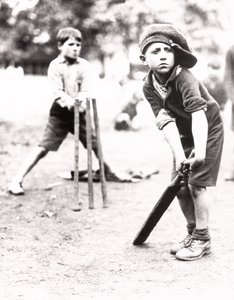 Drenge spiller cricket af Unbekannt Unbekannt