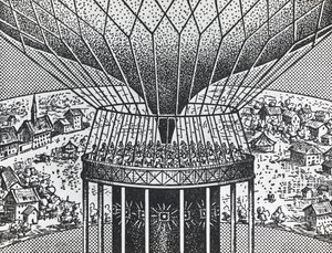 Cineorama af Raoul Grimoin-Sanson (1860-1941), cirkulært projektionssystem forfader til Cinerama af Unbekannt Unbekannt