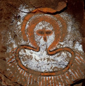 Afbildning af Wandjina (klippemaleri), Australien af Unbekannt Unbekannt