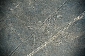 Hund, Nazca linjer, Nazca, Peru, Nazca Civilization (foto) af Unbekannt Unbekannt
