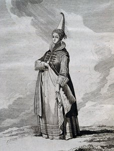 Islandsk kvinde, gravering fra Rejse i Nordsøen mellem 1767 og 1768 af Yves-Joseph de Kerguelen-Tremarec (1734-1797) af Unbekannt Unbekannt
