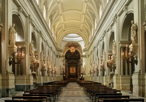 Italien, regionen Sicilien, Palermo, katedral, interiør, skib af Unbekannt Unbekannt
