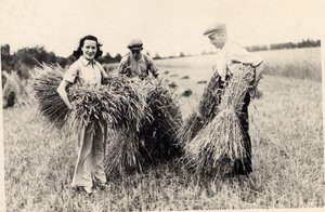 Fotografi af Adele Astaire ved høsttid (s/h foto) af Unbekannt Unbekannt