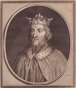 Portræt af Alfred den Store (849-889), konge af Wessex, Storbritannien, kobberstik af John Goldar (1729-1795) af Unbekannt Unbekannt