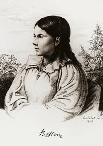Portræt af Bettina Brentano von Arnim (1785-1859) af Unbekannt Unbekannt