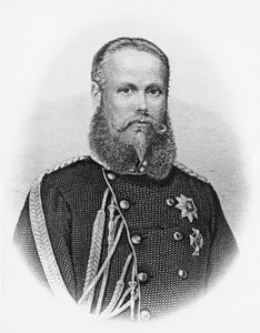Portræt af Charles I (1823-1891), konge af Wuerttemberg fra 1864, gravering af Unbekannt Unbekannt