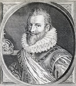 Portræt af Christian IV (1588-1648), konge af Danmark og Norge, stik af Unbekannt Unbekannt