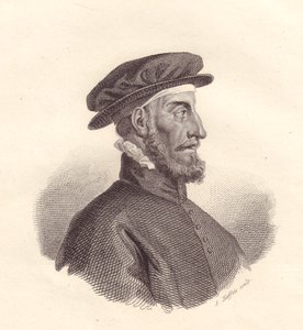 Portræt af den italienske forlægger og trykker Paolo Manuzio (1512-1574) kobberstik af S. Maffeis af Unbekannt Unbekannt
