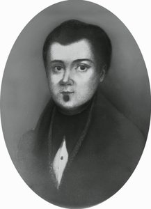 Portræt af Jacopo Ruffini (1805-1833), italiensk læge og patriot, kobberstik af Unbekannt Unbekannt