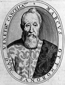 Portræt af Marco Ottoboni (1554-1649), storkansler i Venedig, gravering af Unbekannt Unbekannt